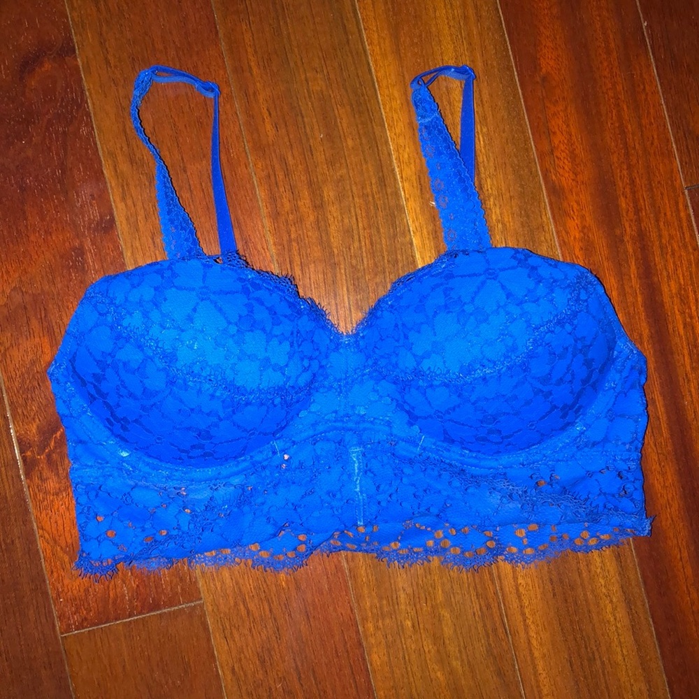 blue lace PINK bralette